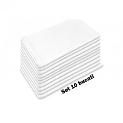 MimiNu - Set 10 bucati scutece tetra din bumbac Refolosibile Cu multiple intrebuintari Dimensiune 70x80 cm Din bumbac certificat