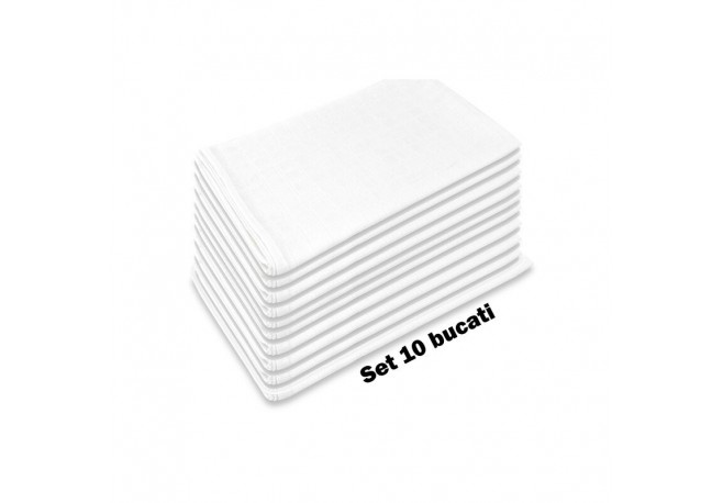 MimiNu - Set 10 bucati scutece tetra din bumbac Refolosibile Cu multiple intrebuintari Dimensiune 70x80 cm Din bumbac certificat