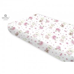 Miminu - Cearceaf cu elastic Din bumbac certificat Oeko Tex Standard 100 Pentru pat 160x80 cm Design Pink Ballerina