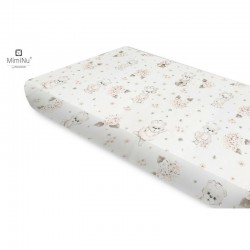 Miminu - Cearceaf cu elastic Din bumbac certificat Oeko Tex Standard 100 Pentru pat 160x80 cm Design Powdery Pink Ballerina