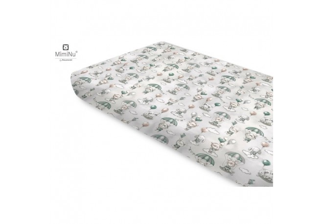 Miminu - Cearceaf cu elastic Din bumbac certificat Oeko Tex Standard 100 Pentru pat 160x80 cm Parachutes Olive