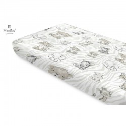 Miminu - Cearceaf cu elastic Din bumbac certificat Oeko Tex Standard 100 Pentru pat 160x80 cm Safari Beige