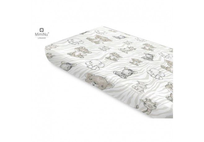 Miminu - Cearceaf cu elastic Din bumbac certificat Oeko Tex Standard 100 Pentru pat 160x80 cm Safari Beige