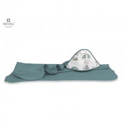 MimiNu - Prosop mare cu gluga Dimensiune 100x100 cm Din bumbac si thermo fleece Materiale certificate Oeko Tex Standard 100 Para