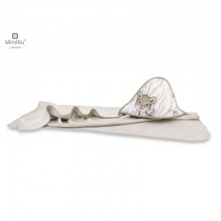 MimiNu - Prosop mare cu gluga Dimensiune 100x100 cm Din bumbac si thermo fleece Materiale certificate Oeko Tex Standard 100 Safa