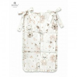 MimiNu - Organizator pentru patut Din bumbac certificat Oeko Tex Standard 100 Cu 6 compartimente Cu doua panglici 70x40 cm Cu vo