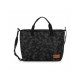Petite&Mars - Geanta pentru mamici Impermeabila Cu 4 compartimente 45 x 30 x 12 cm Negru/Gri