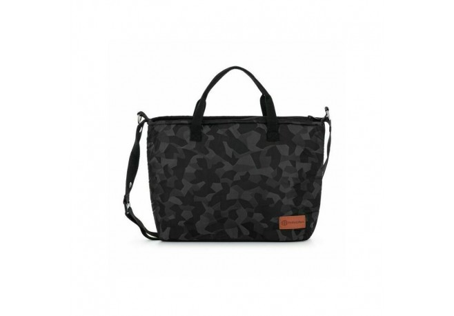 Petite&Mars - Geanta pentru mamici Impermeabila Cu 4 compartimente 45 x 30 x 12 cm Negru/Gri