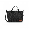 Petite&Mars - Geanta pentru mamici Impermeabila Cu 4 compartimente 45 x 30 x 12 cm Negru/Gri