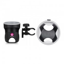 Petite&Mars - Suport universal pentru carucior/bicicleta Handy Pentru biberon/pahar Negru