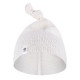 Petite&Mars - Caciulita tricotata Huggy Moale 3 - 6 luni Bumbac 100% Alb