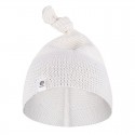 Petite&Mars - Caciulita tricotata Huggy Moale 3 - 6 luni Bumbac 100% Alb