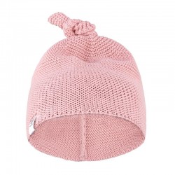 Petite&Mars - Caciulita tricotata Huggy Moale 3 - 6 luni Bumbac 100% Roz