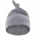 Petite&Mars - Caciulita tricotata Huggy Moale 3 - 6 luni Bumbac 100% Gri