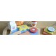Joueco - Jucarie din lemn certificat FSC Set de mic dejun cu prindere arici velcro 13 piese 3 ani + Multicolor
