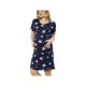 Qmini - Camasa de alaptat Din bumbac Cu nasturi Sleeping Stars Masura M
