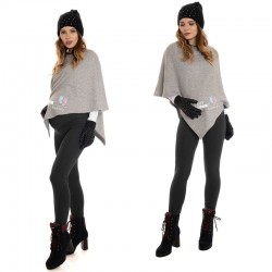 Qmini - Colanti pentru gravide Cu talie speciala Din 95% bumbac si 5% spandex Pentru perioada rece Black Masura L