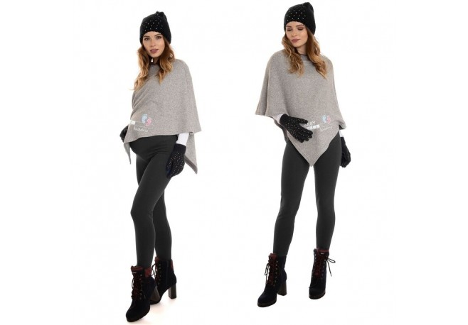 Qmini - Colanti pentru gravide Cu talie speciala Din 95% bumbac si 5% spandex Pentru perioada rece Black Masura XL