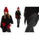 Qmini - Colanti pentru gravide Cu talie speciala Din 95% bumbac si 5% spandex Pentru perioada rece Black Masura XL