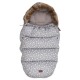 Sac de iarna pentru carucior Polar 100x55 cm Impermeabil Cu guler detasabil din blanita Cu interior din fleece FreeON Grey Dots