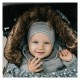 Sac de iarna pentru carucior Polar 100x55 cm Impermeabil Cu guler detasabil din blanita Cu interior din fleece FreeON Grey Dots