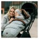 Sac de iarna pentru carucior Polar 100x55 cm Impermeabil Cu guler detasabil din blanita Cu interior din fleece FreeON Grey Dots