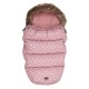 Sac de iarna pentru carucior Polar 100x55 cm Impermeabil Cu guler detasabil din blanita Cu fleece in interior FreeON Pink Dots