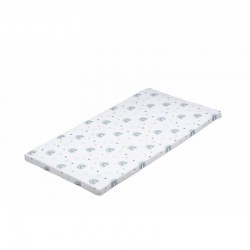 Saltea pliabila pentru patut Cu husa detasabila din bumbac Pentru patut de dimensiunea 120x60 cm Bubaba Rainbow