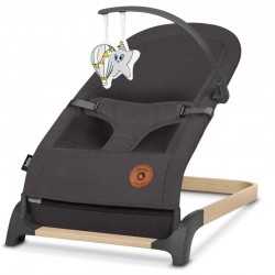 Lionelo - Fotoliu balansoar June Cu arcada cu jucarii Ergonomic Balansare manuala Pliabil 0 luni+ Gri