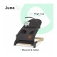 Lionelo - Fotoliu balansoar June Cu arcada cu jucarii Ergonomic Balansare manuala Pliabil 0 luni+ Gri
