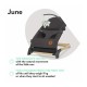 Lionelo - Fotoliu balansoar June Cu arcada cu jucarii Ergonomic Balansare manuala Pliabil 0 luni+ Gri