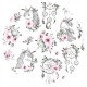 Qmini - Aparatoare pentru patut 140X70 cm Din bumbac certificat Oeko Tex Standard 100 210X30 cm Cu panglici Dream Catcher and An