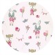 Qmini - Aparatoare pentru patut 140X70 cm Din bumbac certificat Oeko Tex Standard 100 210X30 cm Cu panglici Fox and Rabbit Pink