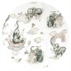 Qmini - Aparatoare pentru patut 140X70 cm Din bumbac certificat Oeko Tex Standard 100 210X30 cm Cu panglici Elephants on Rainbow