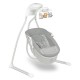 Lionelo - Balansoar electric Leagan si sezlong pentru bebelusi Henny 3 in 1 Cu functie de inclinare10 melodii Carusel Port USB P