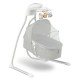 Lionelo - Balansoar electric Leagan si sezlong pentru bebelusi Henny 3 in 1 Cu functie de inclinare10 melodii Carusel Port USB P