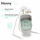 Lionelo - Balansoar electric Leagan si sezlong pentru bebelusi Henny 3 in 1 Cu functie de inclinare10 melodii Carusel Port USB P
