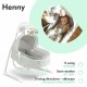 Lionelo - Balansoar electric Leagan si sezlong pentru bebelusi Henny 3 in 1 Cu functie de inclinare10 melodii Carusel Port USB P