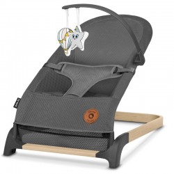 Lionelo - Fotoliu balansoar June AIR Cu arcada cu jucarii Ergonomic Permite circulatia aerului Balansare manuala Pliabil 0 luni+