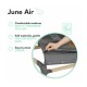 Lionelo - Fotoliu balansoar June AIR Cu arcada cu jucarii Ergonomic Permite circulatia aerului Balansare manuala Pliabil 0 luni+