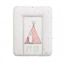 Ceba Baby - Saltea de infasat moale lama Lolly Poll Fara ftalati 70 x 50 cm Alb/Roz