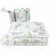 MimiNu - Set lenjerie patut 5 piese Cu pilota si perna Din bumbac certificat Oeko Tex Standard 100 Pentru patut 120x60 cm Sweet 