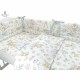 MimiNu - Set lenjerie patut 5 piese Cu pilota si perna Din bumbac certificat Oeko Tex Standard 100 Pentru patut 120x60 cm Sweet 