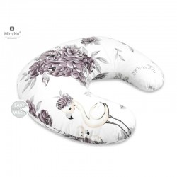 MimiNu - Perna pentru alaptat Din bumbac certificat Oeko Tex Standard 100 Cu husa detasabila Cu fermoar securizat Circumferinta 