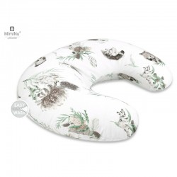 MimiNu - Perna pentru alaptat Din bumbac certificat Oeko Tex Standard 100 Cu husa detasabila Cu fermoar securizat Circumferinta 