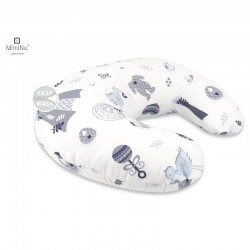 MimiNu - Perna pentru alaptat Din bumbac certificat Oeko Tex Standard 100 Cu husa detasabila Cu fermoar securizat Circumferinta 