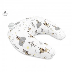MimiNu - Perna pentru alaptat Din bumbac certificat Oeko Tex Standard 100 Cu husa detasabila Cu fermoar securizat Circumferinta 