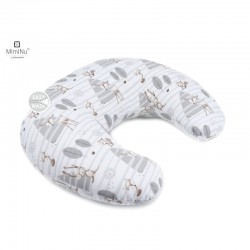 MimiNu - Perna pentru alaptat Din bumbac certificat Oeko Tex Standard 100 Cu husa detasabila Cu fermoar securizat Circumferinta 