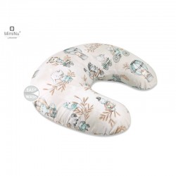 MimiNu - Perna pentru alaptat Din bumbac certificat Oeko Tex Standard 100 Cu husa detasabila Cu fermoar securizat Circumferinta 
