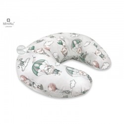 MimiNu - Perna pentru alaptat Din bumbac certificat Oeko Tex Standard 100 Cu husa detasabila Cu fermoar securizat Circumferinta 